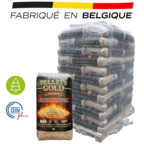 Pallet met Gold Premium pellets geleverd